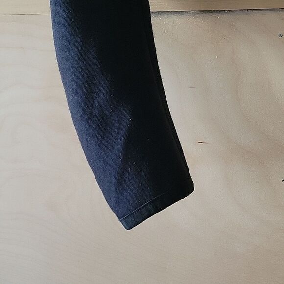 ADIDAS Team Womens Logo Varsity XS Athleisure Long Sleeve Crop Black Sweatshirt - Picture 6 of 12